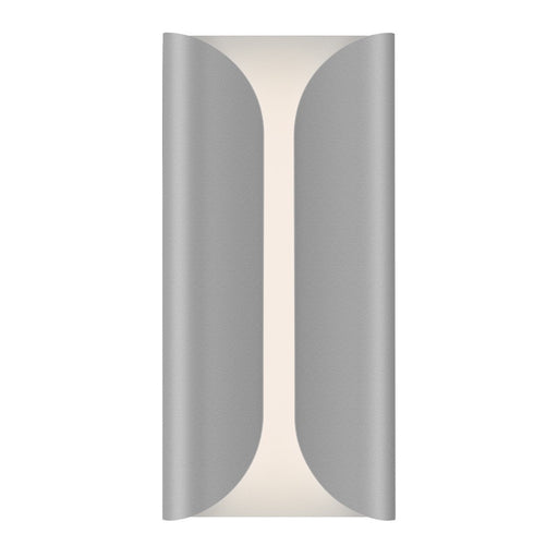 Folds Tall Outdoor LED Wall Sconce - Gray