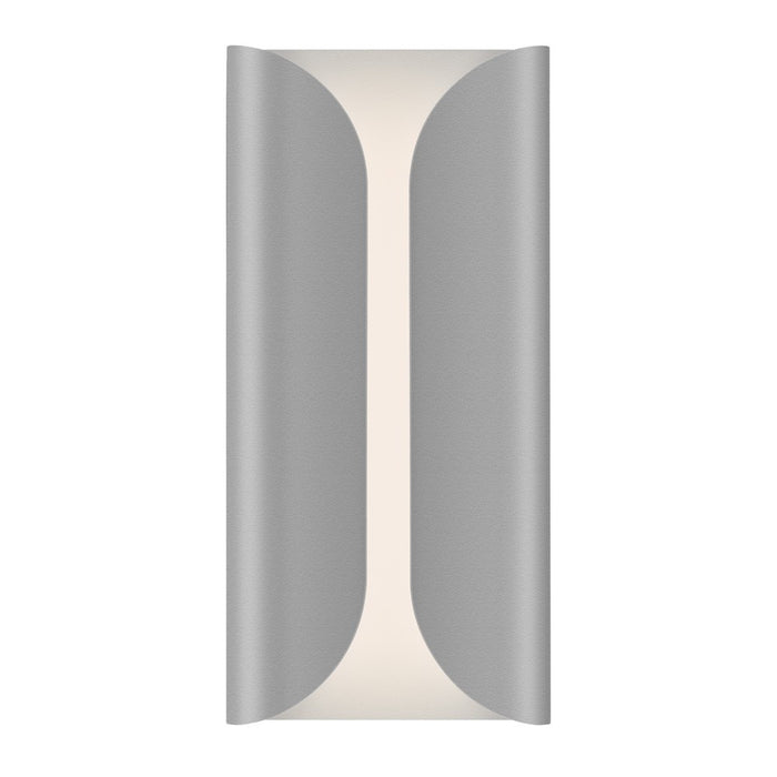 Folds Tall Outdoor LED Wall Sconce - Gray