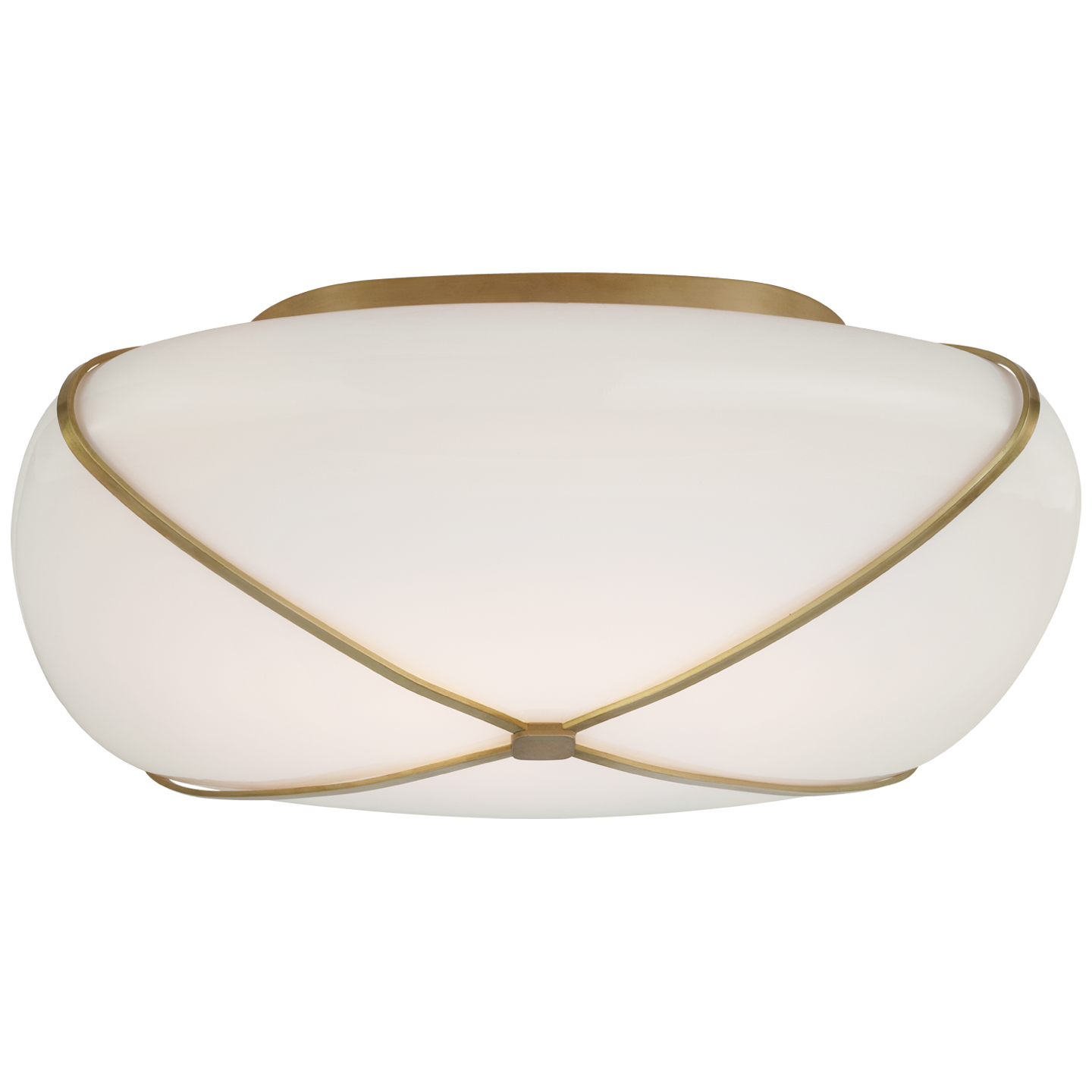 Fondant Large Flush Mount Soft Brass