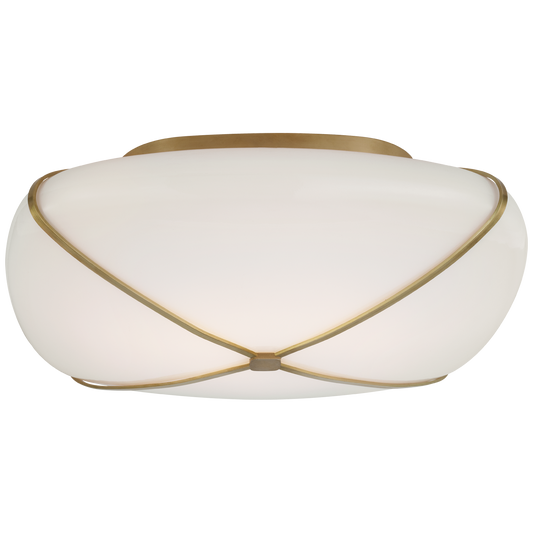 Fondant Large Flush Mount Soft Brass