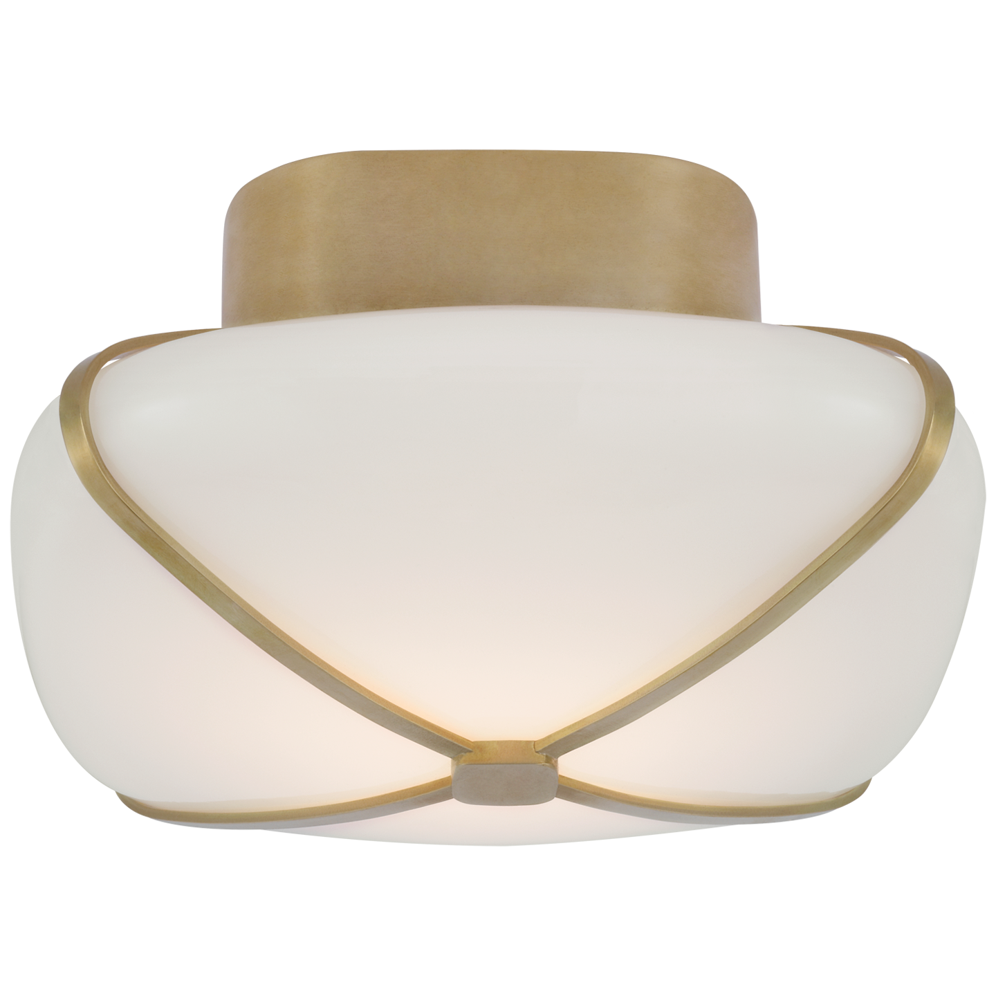 Fondant Small Flush Mount Soft Brass