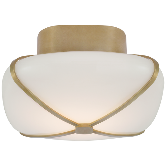 Fondant Small Flush Mount Soft Brass