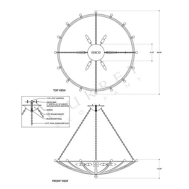 Fontaine Bowl Pendant - Diagram
