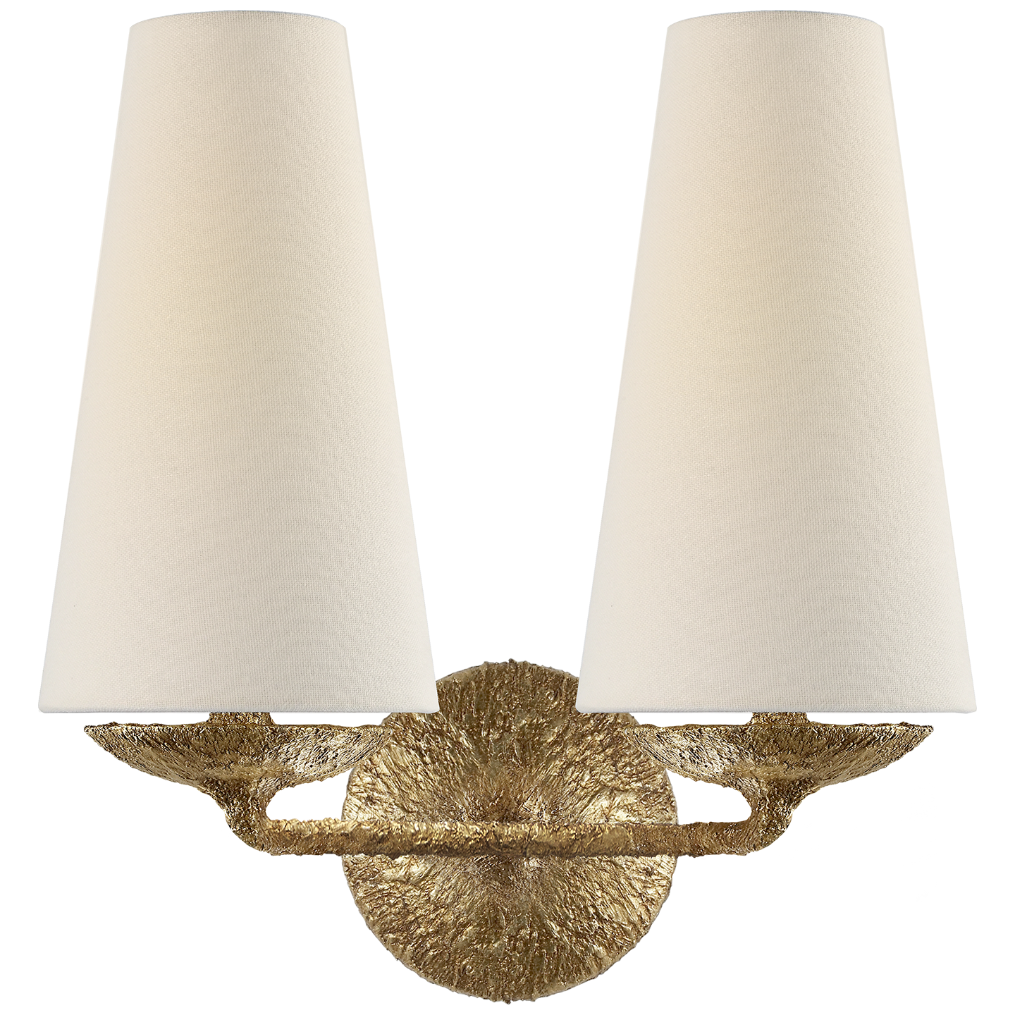 Fontaine Double Sconce - Gilded Plaster