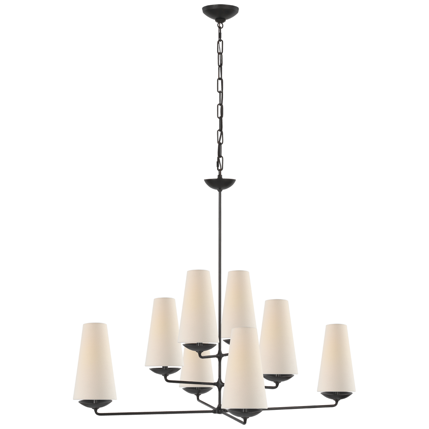 Fontaine Large Offset Chandelier - Aged Iron