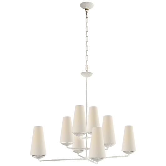 Fontaine Large Offset Chandelier - Plaster White