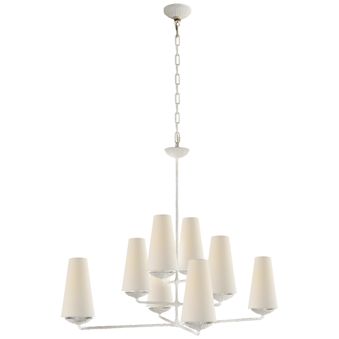 Fontaine Large Offset Chandelier - Plaster White