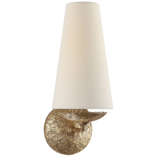 Fontaine Single Sconce - Gilded Plaster