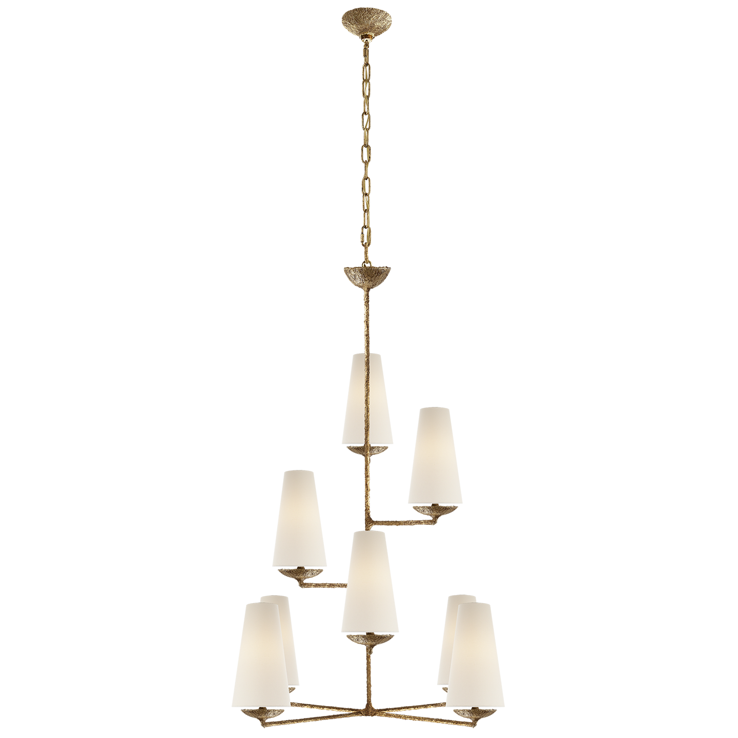 Fontaine Vertical Chandelier - Gilded Plaster