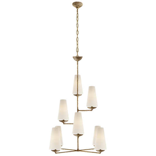 Fontaine Vertical Chandelier - Gilded Plaster