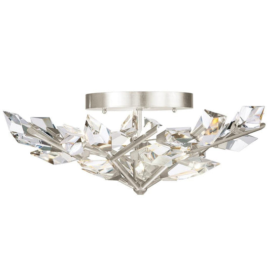 Foret Semi Flush Mount - Silver Leaf Finish