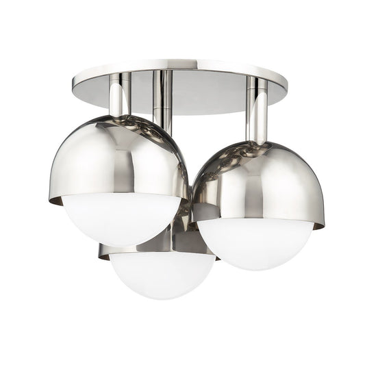 Foster Semi Flush Mount - Polished Nickel Finish