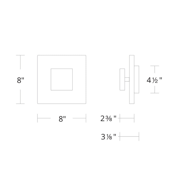 Fragment LED Wall Sconce - Diagram