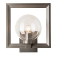 Load image into Gallery viewer, Frame Large Outdoor Wall Sconce - Coastal Dark Smoke Finish with Water Glass Shade
