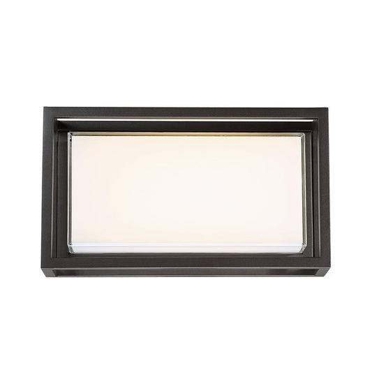 Framed Medium LED Outdoor Wall Sconce - Bronze Finish