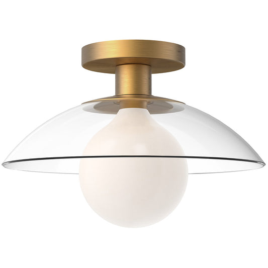 Francesca Semi Flush Mount - Aged Gold Finish