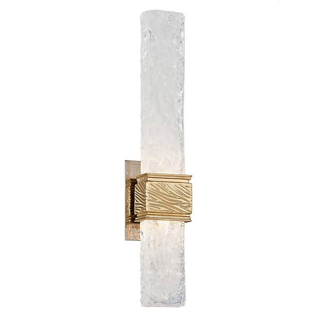 Freeze Wall Sconce - Gold Leaf W Polished Stainless Finish