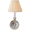 Load image into Gallery viewer, French Single Sconce - Polished Nickel Finish with Linen Shade
