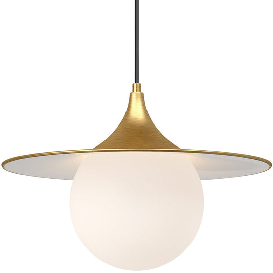 Fuji Large Pendant - Brushed Gold Finish