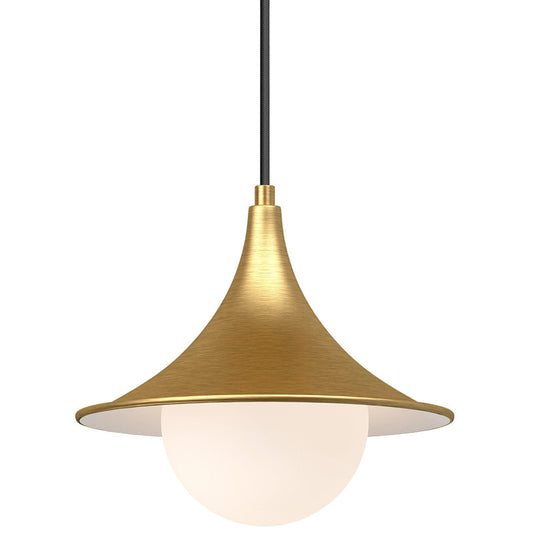 Fuji Small Pendant - Brushed Gold Finish