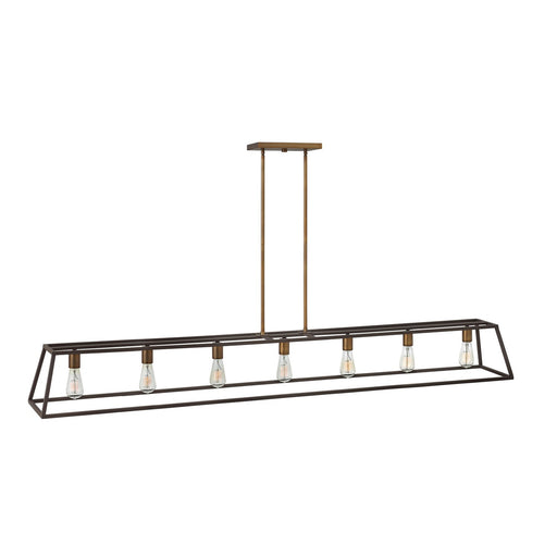 Fulton Linear Suspension - Bronze with Heirloom Brass Accents