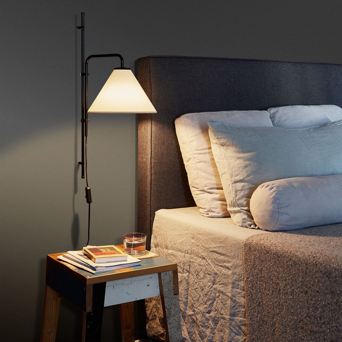 Funiculi Fabric Shade Plug-In Wall Light - Display