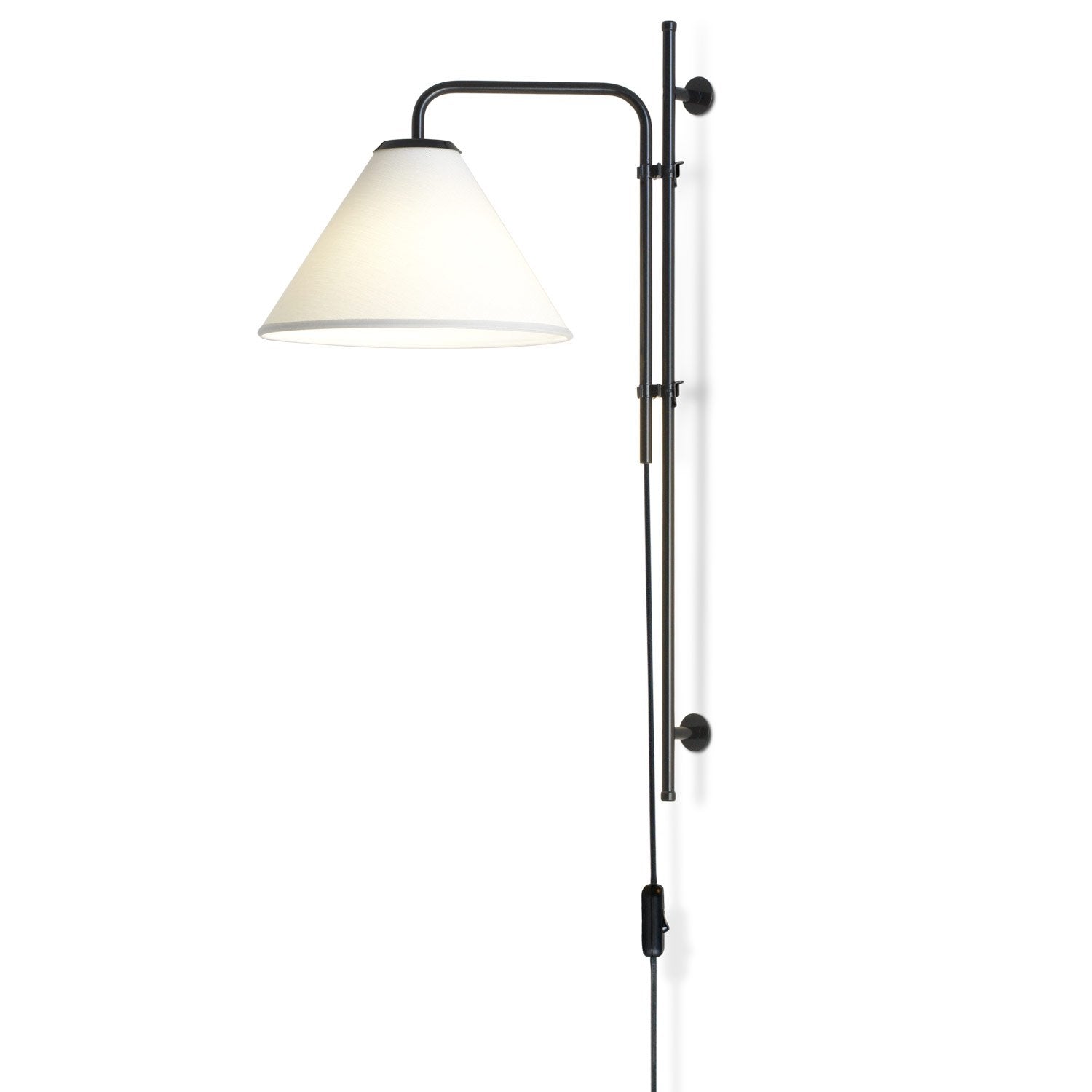 Funiculi Fabric Shade Plug-In Wall Light - White (Shade)