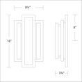 Load image into Gallery viewer, Fury LED Wall Sconce - Diagram
