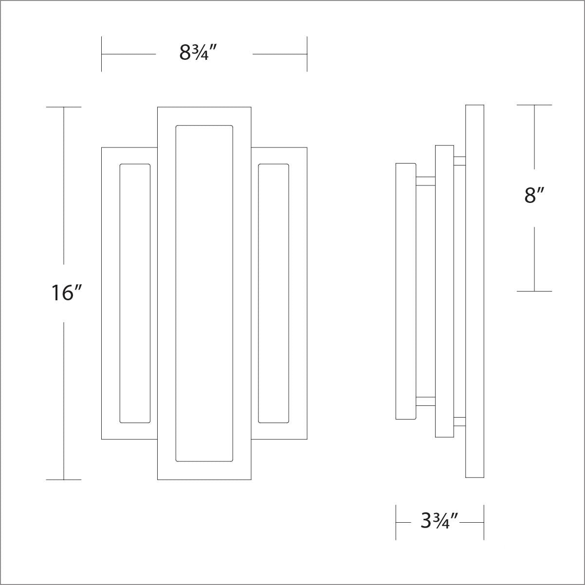 Fury LED Wall Sconce - Diagram