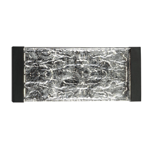 Fusion 14" LED Outdoor Wall Sconce - Black Finish