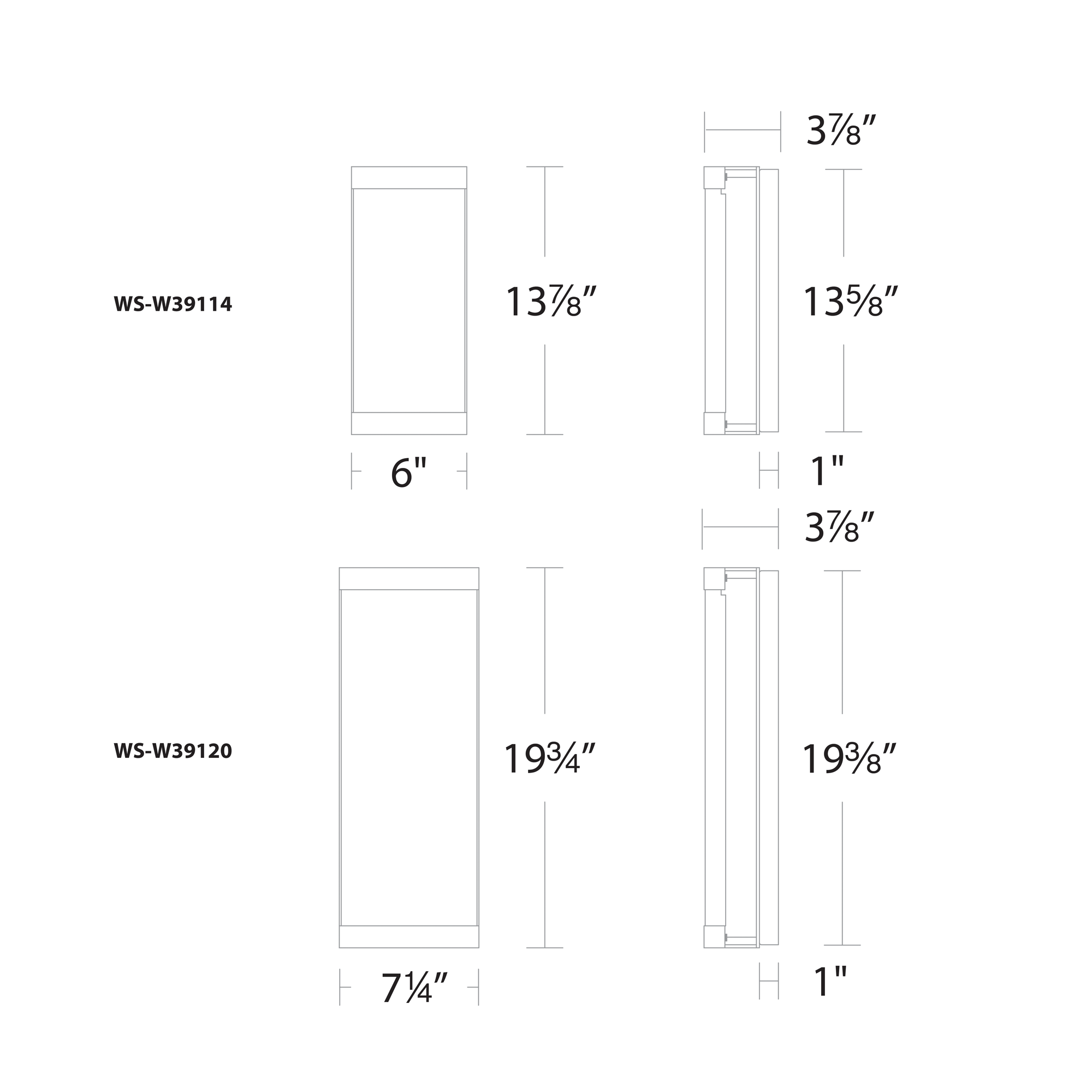 Fusion LED Outdoor Wall Sconce - Diagram