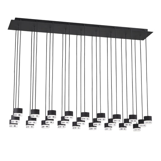 Gable 27-Light Linear Chandelier - Nightshade Black Finish