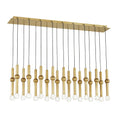 Load image into Gallery viewer, Guyed 18-Light Chandelier - Natural Brass Finish
