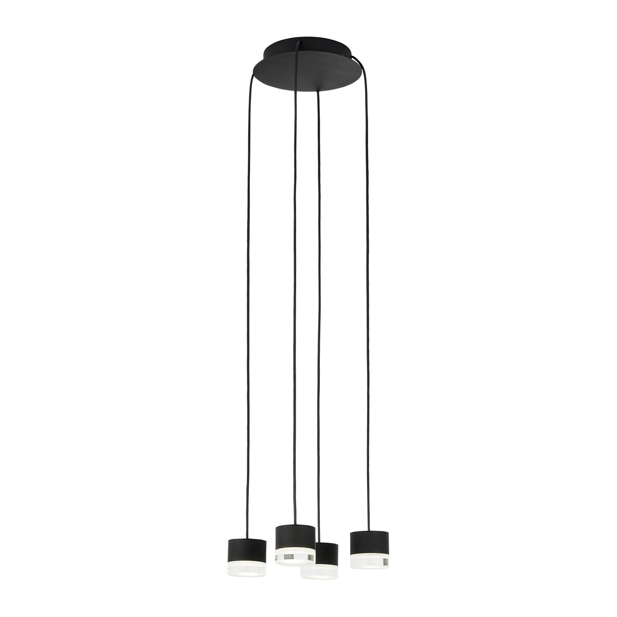 Gable 4-Light Chandelier - Nightshade Black Finish