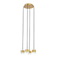 Load image into Gallery viewer, Gable 4-Light Chandelier - Natural Brass Finish
