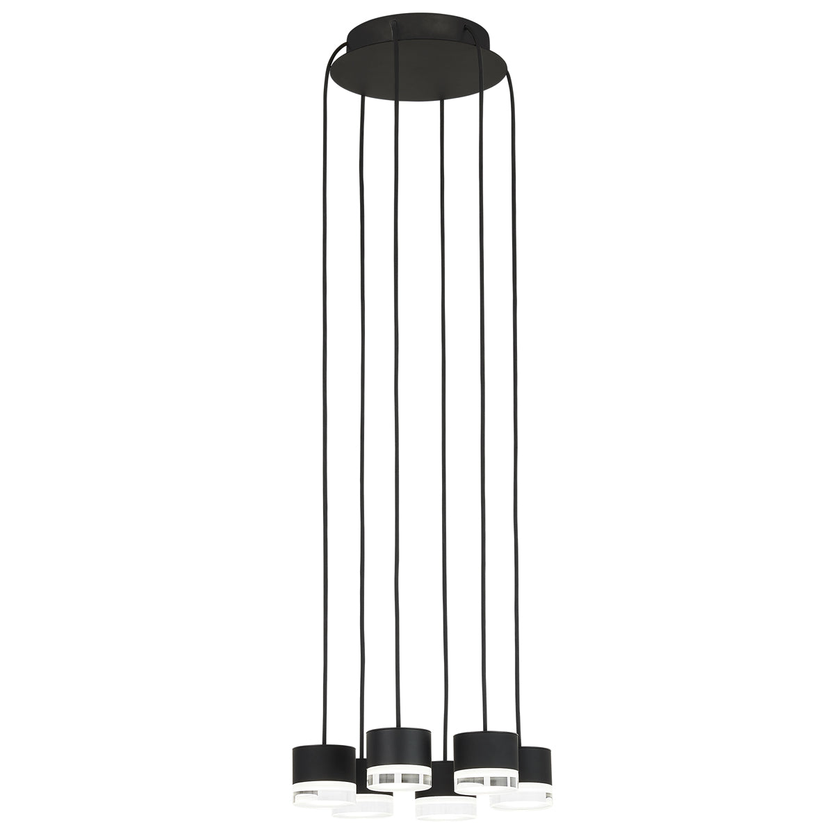 Gable 6-Light Chandelier - Nightshade Black Finish