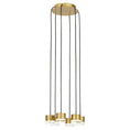 Load image into Gallery viewer, Gable 6-Light Chandelier - Natural Brass Finish
