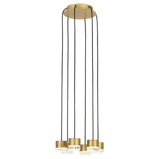 Gable 6-Light Chandelier - Natural Brass Finish