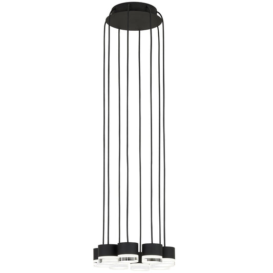 Gable 8-Light Chandelier - Nightshade Black Finish