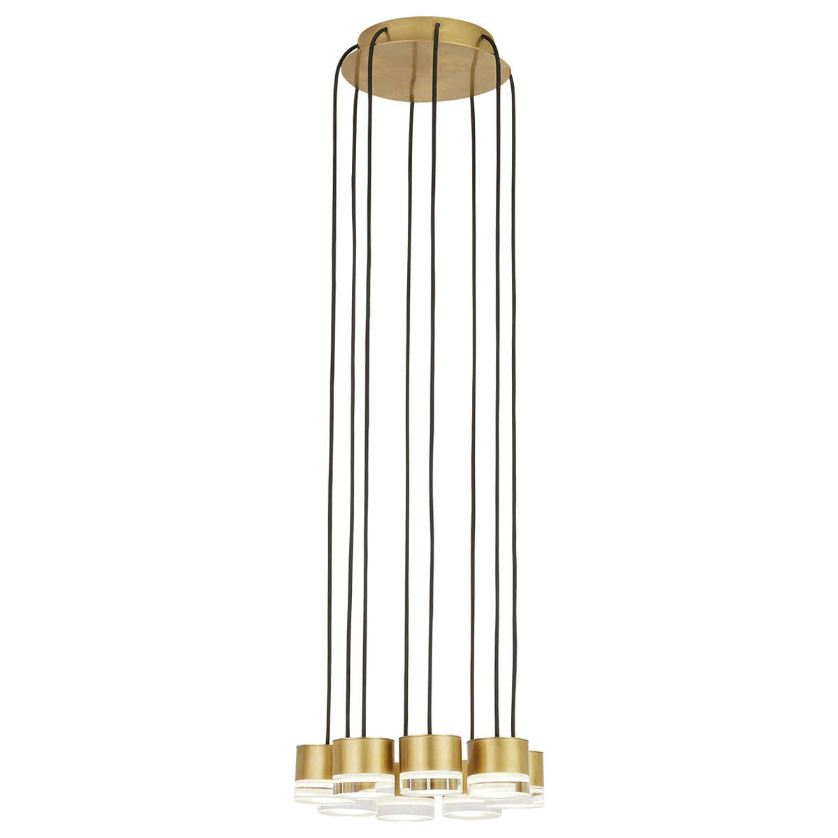 Gable 8-Light Chandelier - Natural Brass Finish