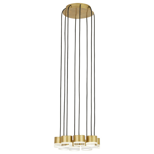 Gable 8-Light Chandelier - Natural Brass Finish