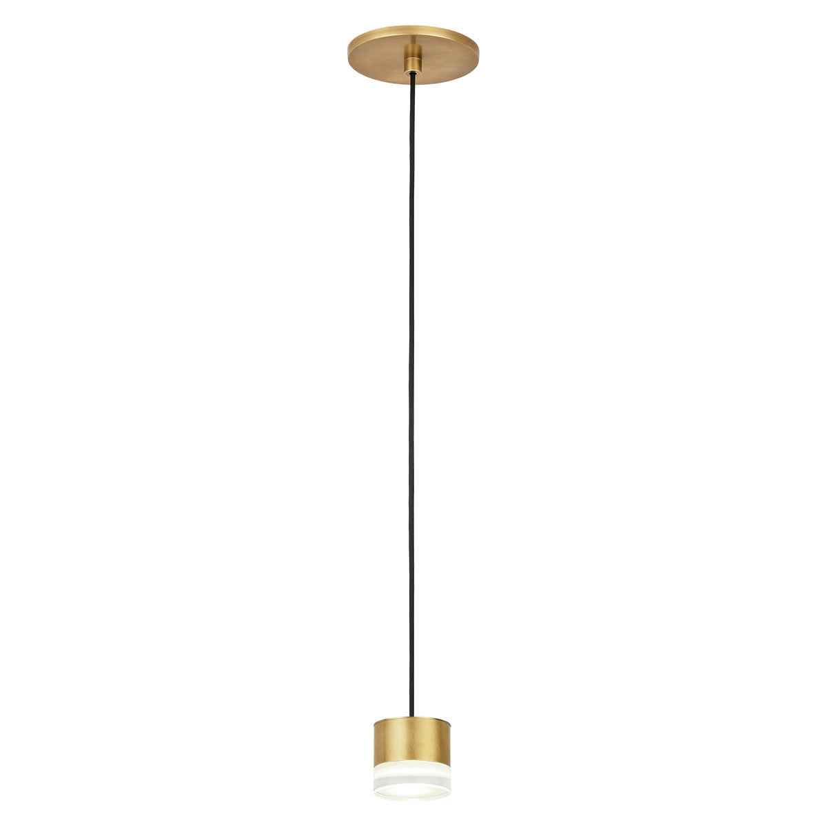 Gable Pendant - Natural Brass Finish Standard Canopy