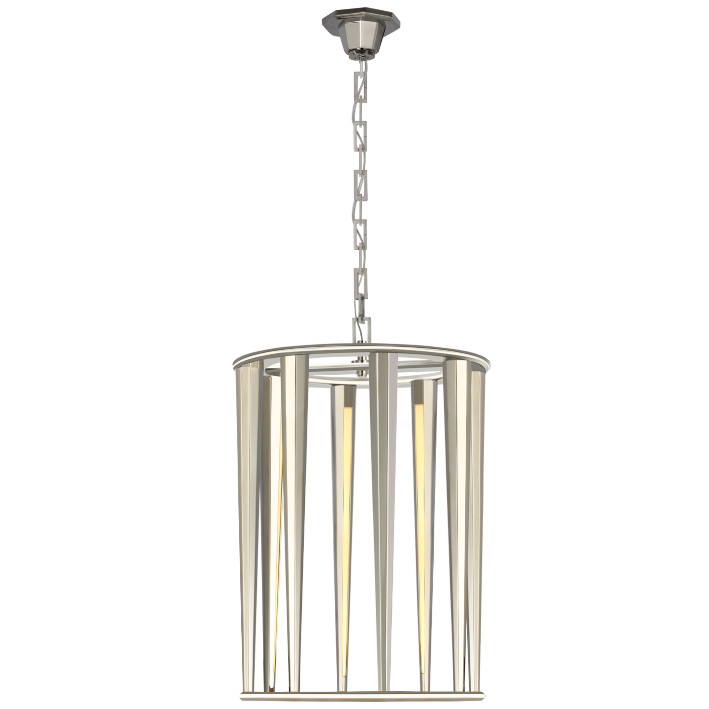 Galahad Medium Lantern - Polished Nickel Finish