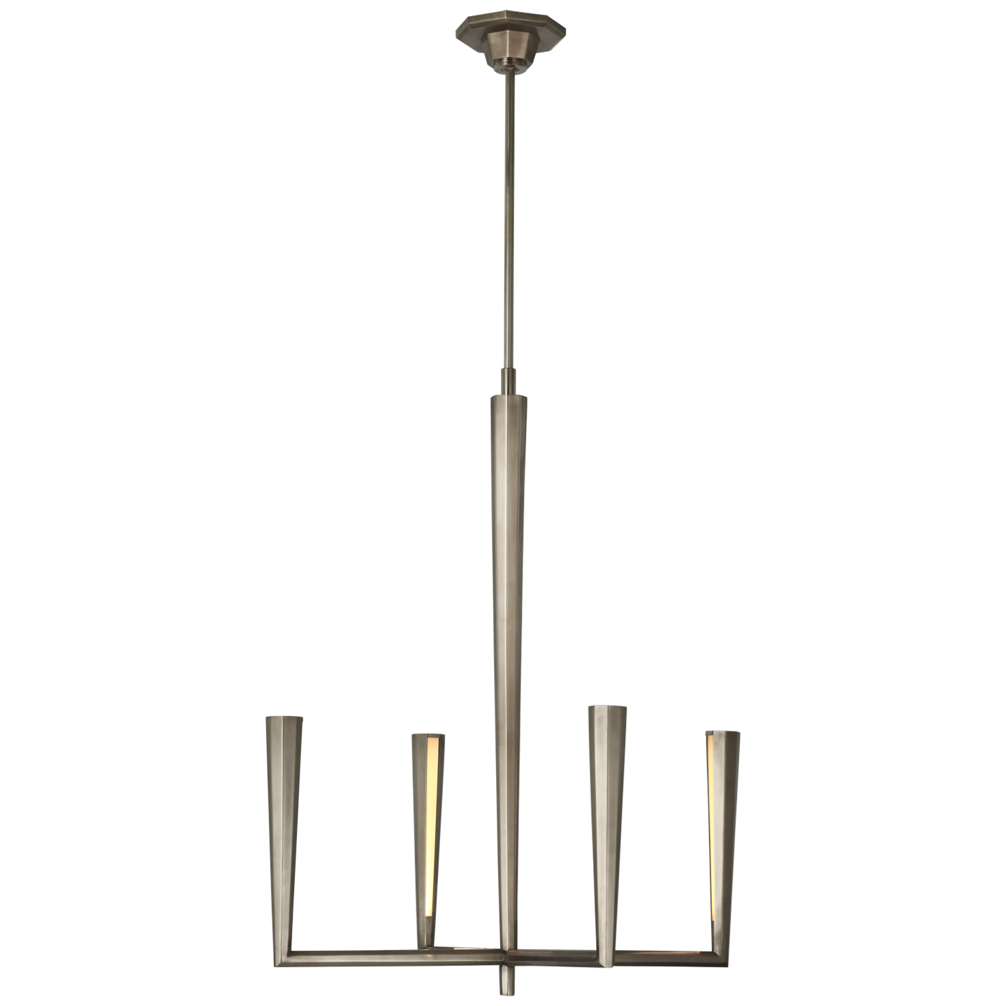 Galahad Small Chandelier - Antique Nickel Finish