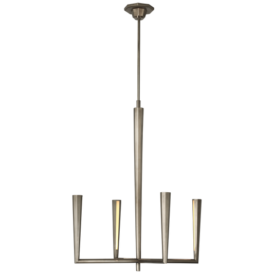 Galahad Small Chandelier - Antique Nickel Finish