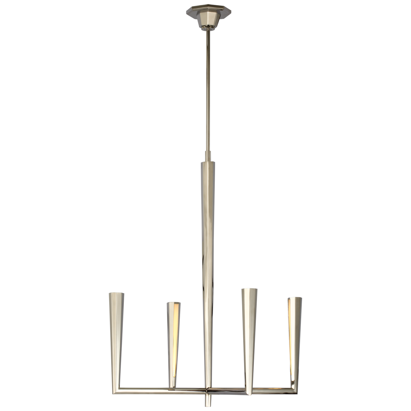 Galahad Small Chandelier - Polished Nickel Finish