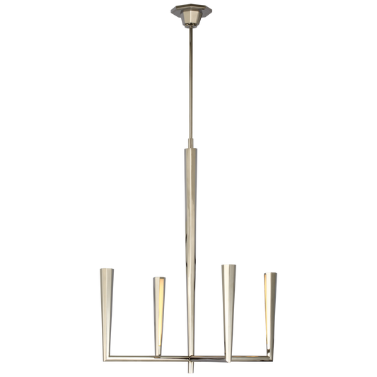 Galahad Small Chandelier - Polished Nickel Finish