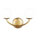 Load image into Gallery viewer, Galassia Vanity 2-Light - Burnished Brass Finish
