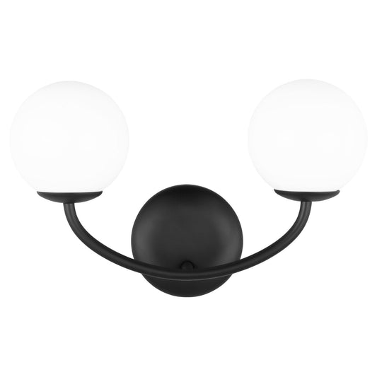 Galassia Vanity 2-Light - Midnight Black Finish