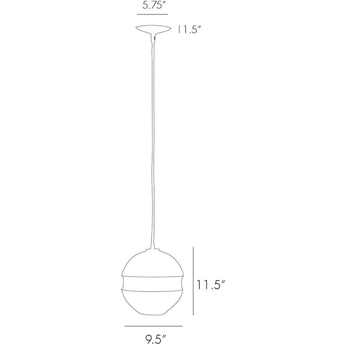 Garrison Round Pendant - Diagram